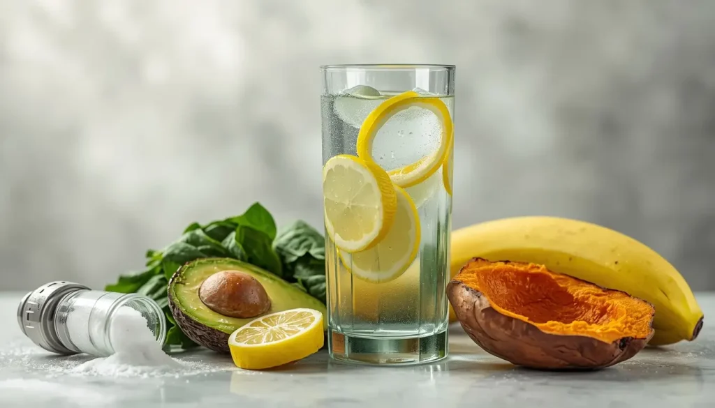 Balance sodium with potassium-rich foods and water to reduce fluid-based bloating.