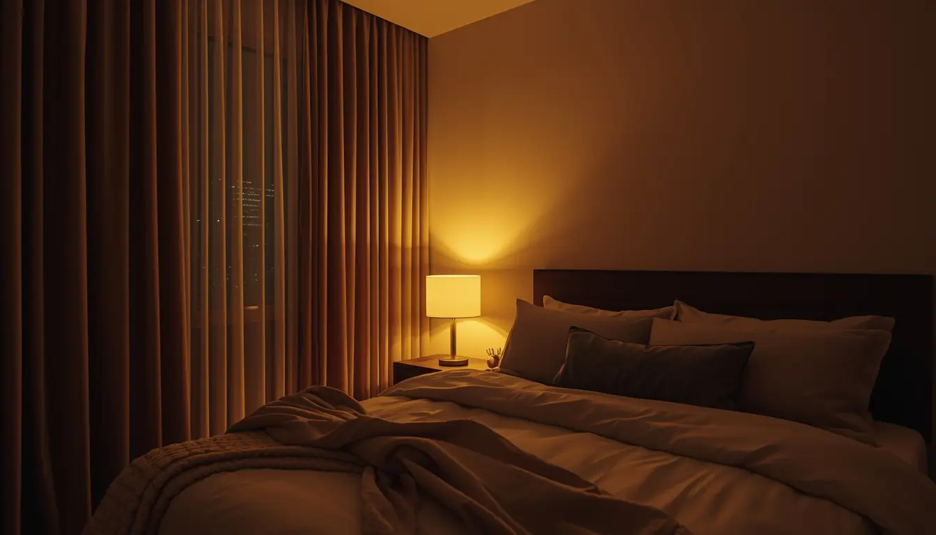 Calm bedroom environment supporting a night routine for better sleep