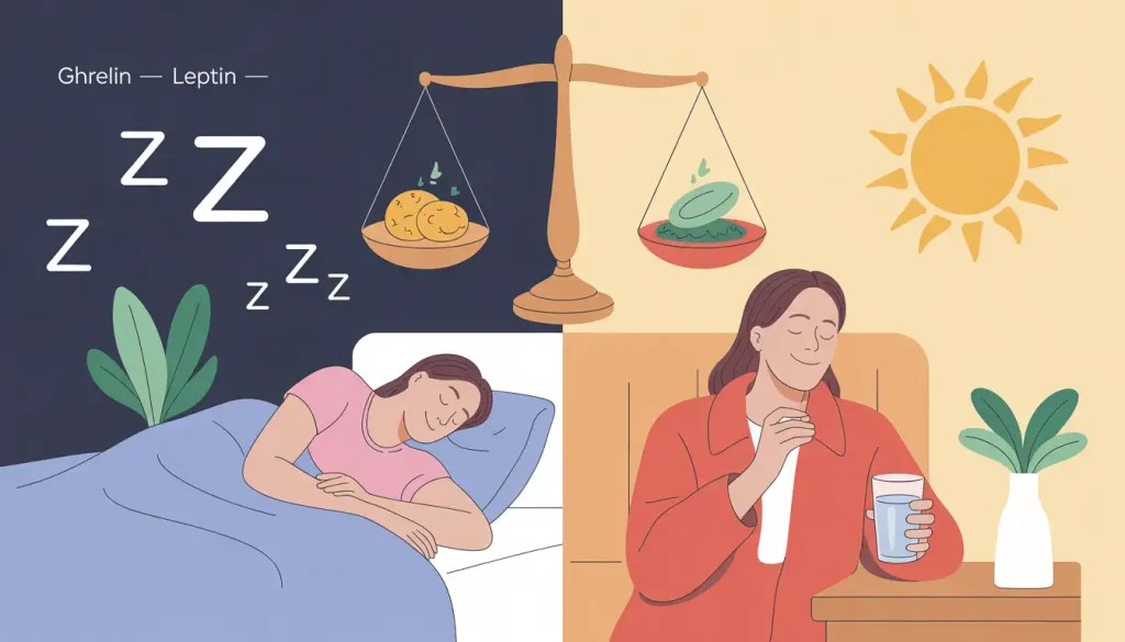 Poor sleep spikes hunger hormones prioritize rest to keep metabolism balanced.