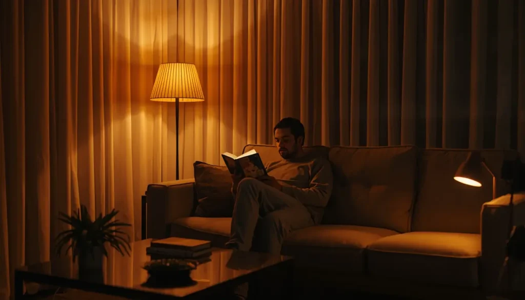 amber lighting for bedtime reading