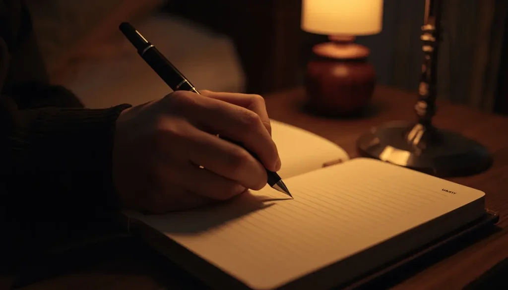 journaling before bed