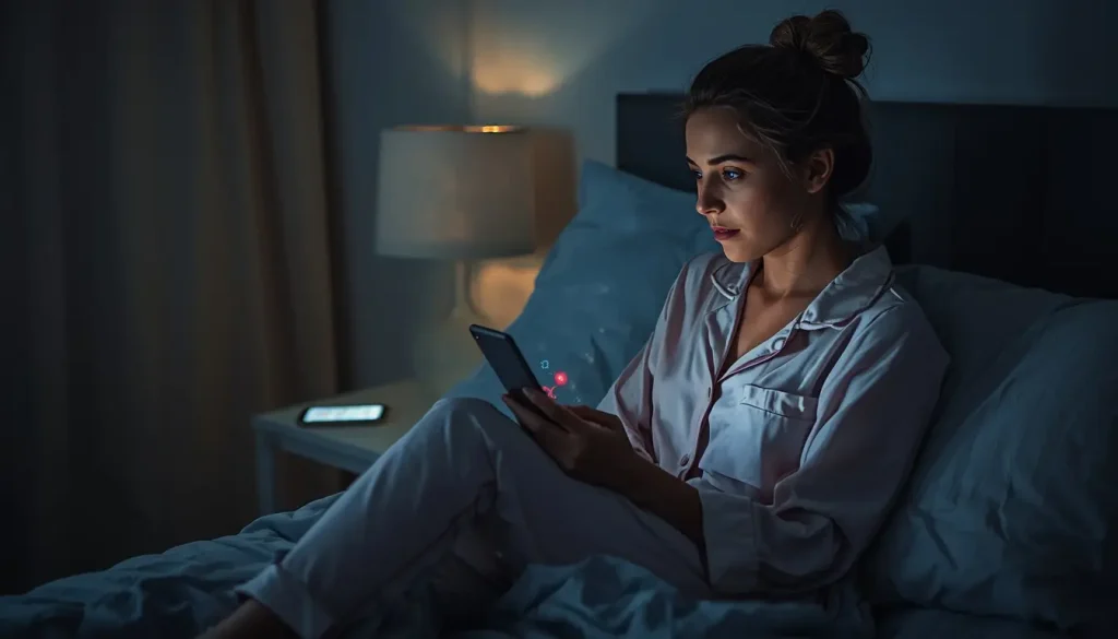 melatonin suppression from evening screen exposure