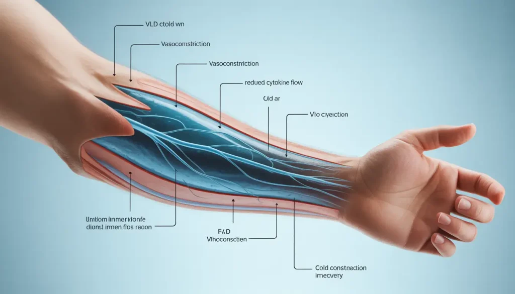 vasoconstriction mechanism in cold water immersion for recovery