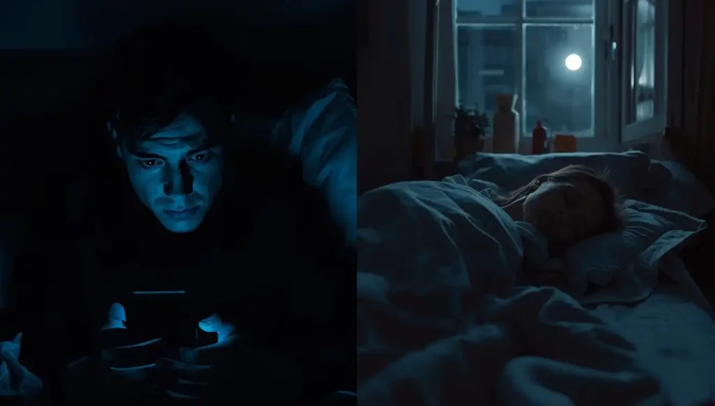 Blue light kills melatonin stop screens 60 mins before bed for deeper, restorative sleep