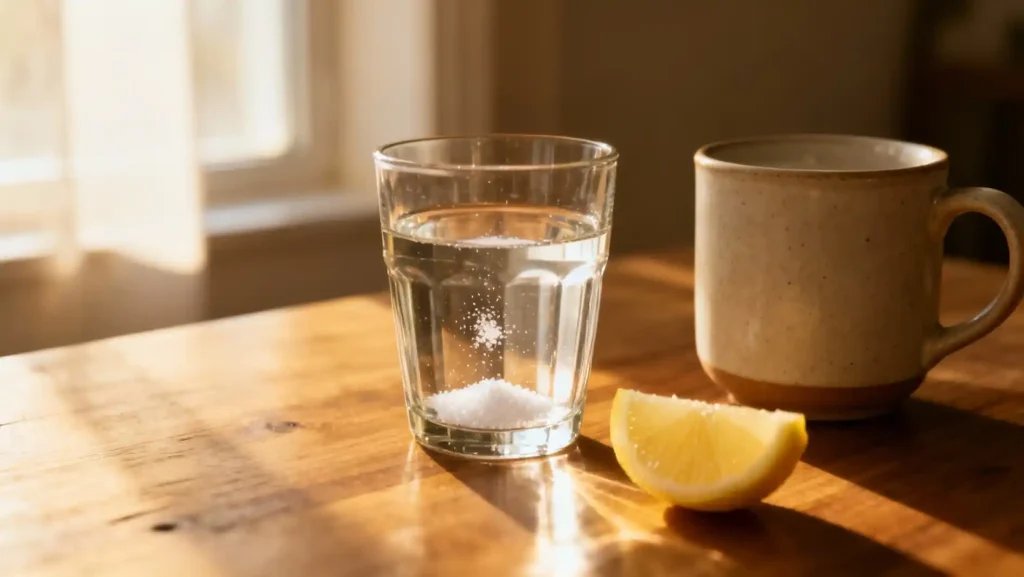 Hydrate with electrolytes first thing replenish cells and reduce brain fog naturally.