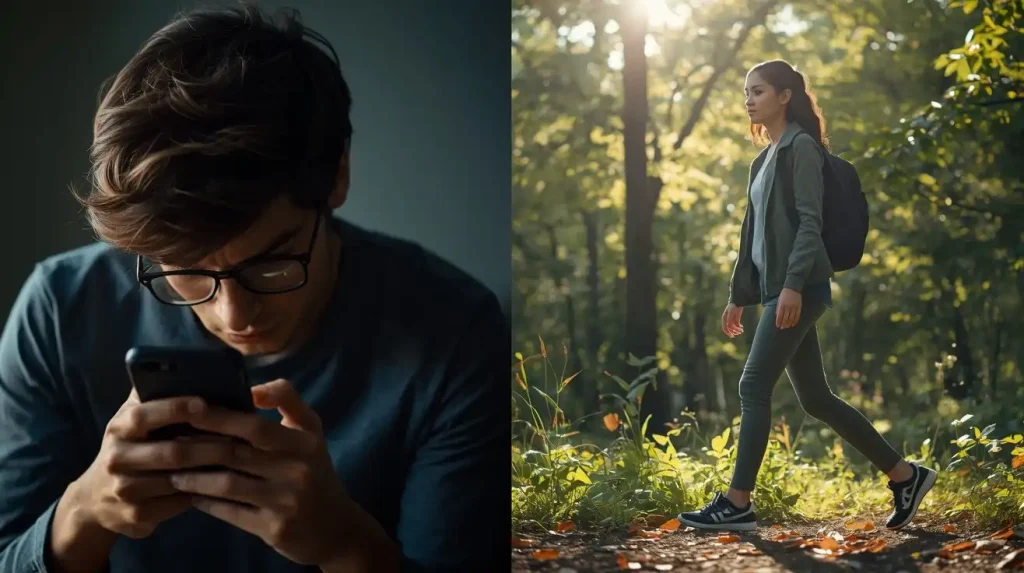 Long-term digital balance improves posture, sleep, focus and even physical health.